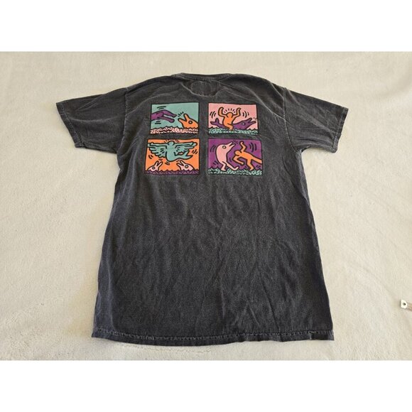 RSQ Other - RSQ Keith Haring Skateboard Shirt Mens Small Short‎ Sleeve Gray Y2K